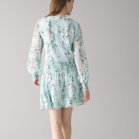 Smocked Blouson Dress In Wisteria See Breeze Preppy Coastal - Picture 2 of 13